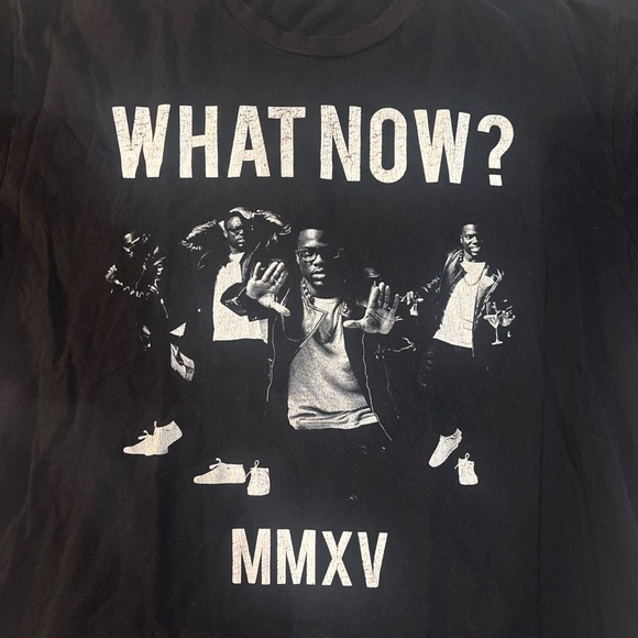 Black Graphic T-Shirt with 'What Now?' Print - Picture 2 of 4